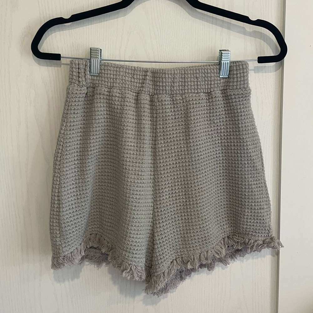 B.original Women's Gray Textured Shorts